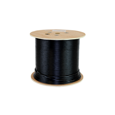 4Cabling CAT6A F/UTP UV Stabilized LDPE Solid Core Gel Filled Cable Roll Black