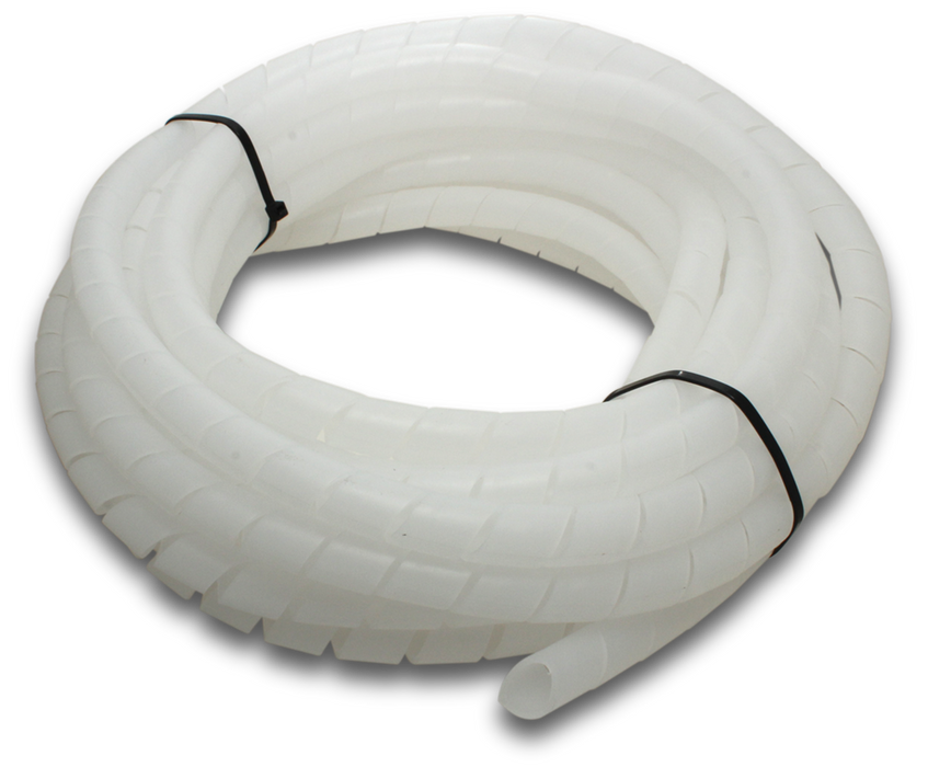 Elecsupp Spiral tie 8mm 10mt coil Whi