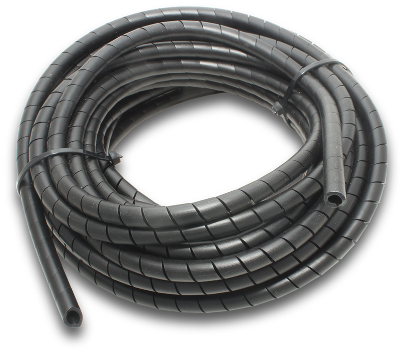 Elecsupp Spiral tie 4mm 10mt coil Bla