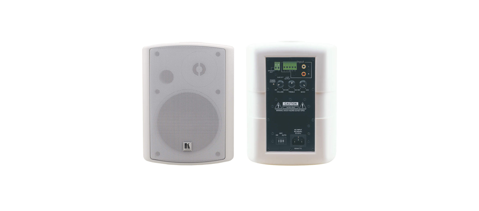 Kramer 2 x 40W RMS Powered On-Wall Speaker System with 5.25' Base D