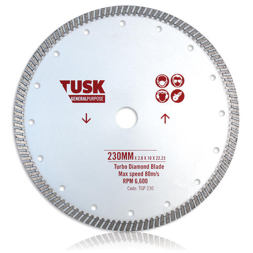 Tusk Turbo General Purpose Blades - 115 x 2.0/1.4 x 10 x 22.23(22
