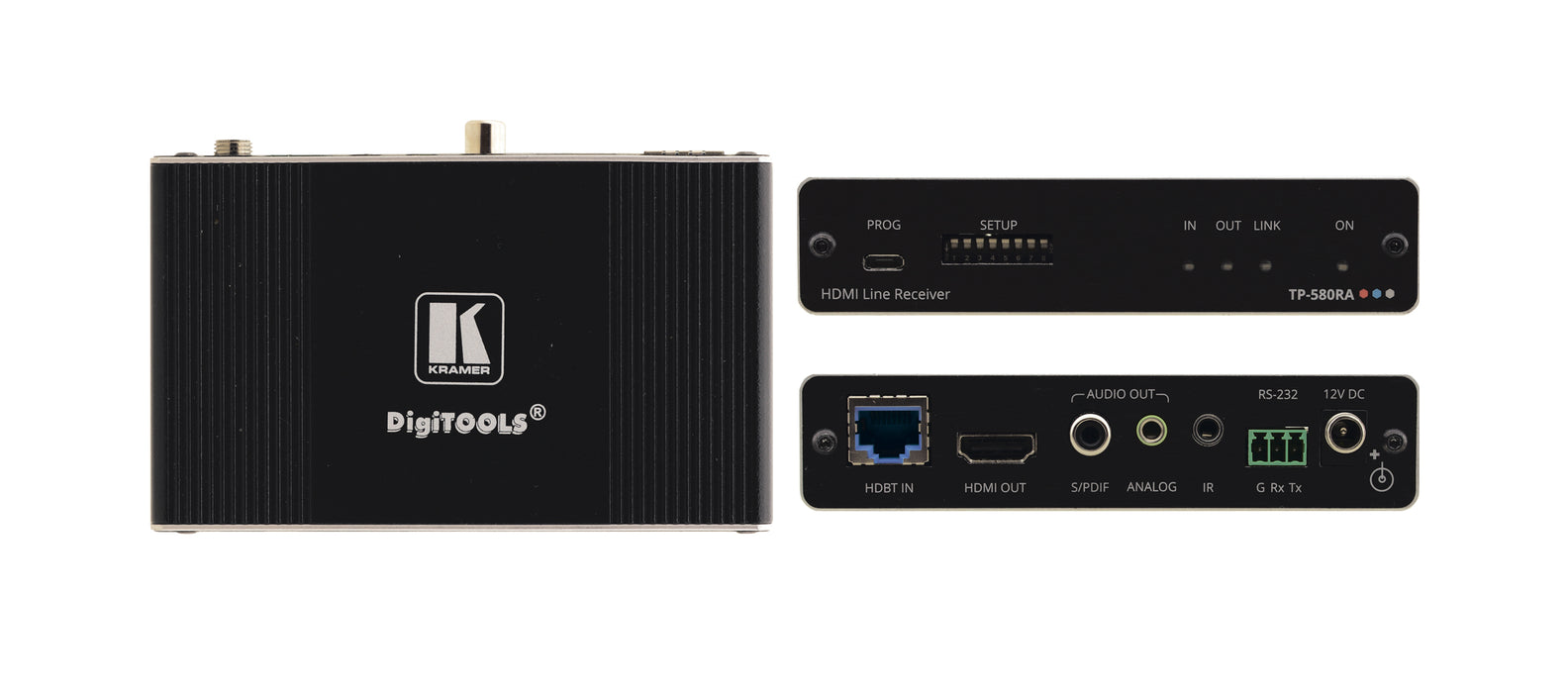 Kramer 4K60 4:2:0 HDMI Receiver with RS-232, IR & Stereo Audio Extr