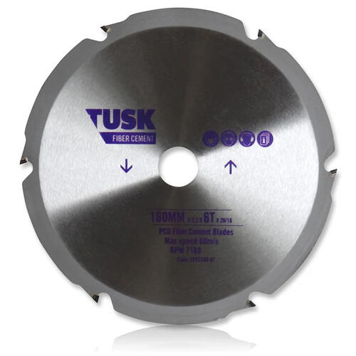 Tusk PCD Fiber Cement Blades - 185 x 2.2/1.6 x 6T x 20 (20/16)