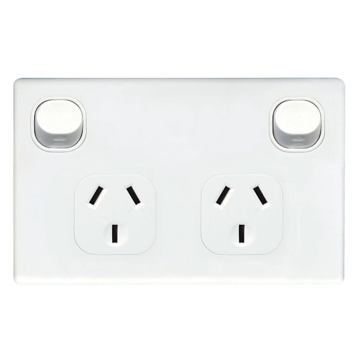 Powerpoint Plug Protection Cover Tradesave Double 10A Horizontal Power Point Removable Cover — Scott ...