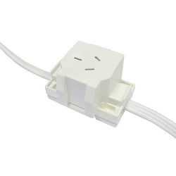 Tradesave  Single Plug Base Socket. Self Terminating. White colour. Rating 10A.240Vac. No need to cut & terminate wire.