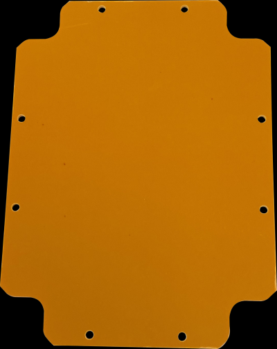Gear plate 460x380 b/mount PVC